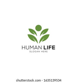 Human life abstract logo template
