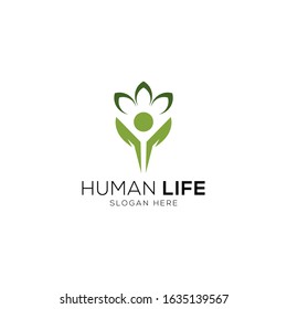 Human life abstract logo template