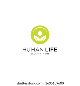Human life abstract logo template