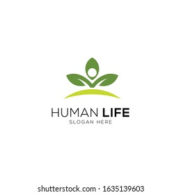 Human life abstract logo template