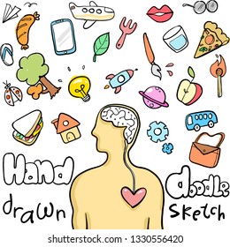 human life hand drawn