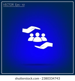 Human life insurance sign icon. 