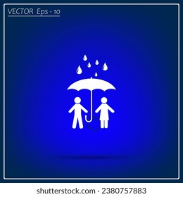Human life insurance sign icon. 