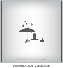 Human life insurance sign icon. 