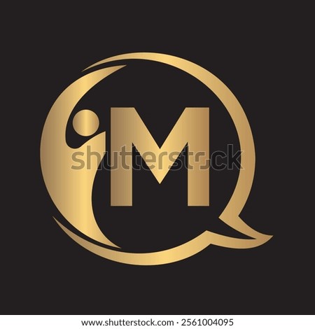 Human Life Logo combine with letter M vector template