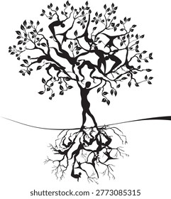human life tree vector design 