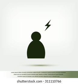 human And lightning icon