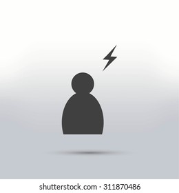 human And lightning icon