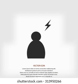 human And lightning icon