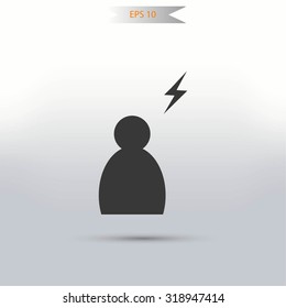 human And lightning icon