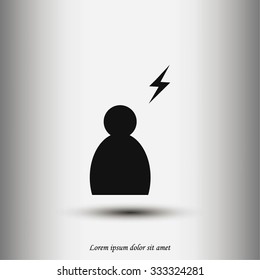 human And lightning icon