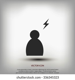 human And lightning icon