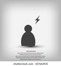 human And lightning icon