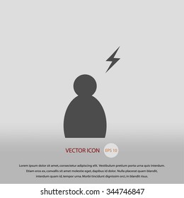 human And lightning icon