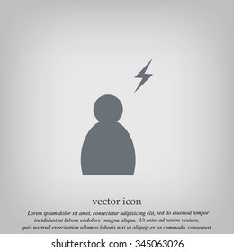 human And lightning icon