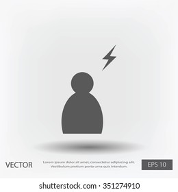 human And lightning icon