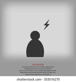 human And lightning icon