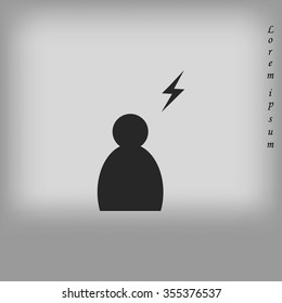 human And lightning icon