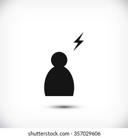 human And lightning icon