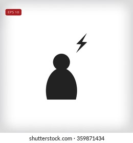 human And lightning icon