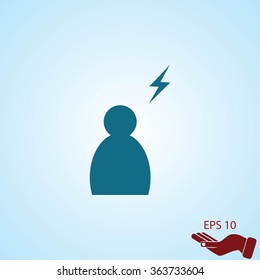 human And lightning icon