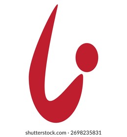 Menschenähnliches Symboldesign auf Rot