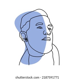 Estilo de la línea humana. Ilustración del vector