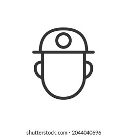Icono de línea humana. Símbolo web para web y aplicaciones. Diseño de firma en el estilo de contorno. Objeto de trazo humano.
