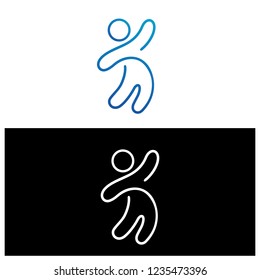 Human Line Style Logo Vector