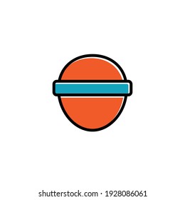 Human lineal color icon with virtual reality illustration. simple illustration. mobile concept app line icon and web design. Editable stroke. Design template vector