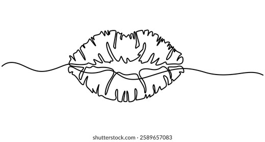 Human Lips Continuous Line Icon, lips continuous one line drawing, Lip Gloss Continuous Line Icon, Lips, illustration, Woman Lips Continuous Line Art Illustration