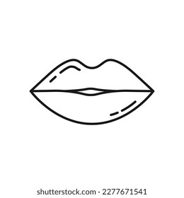 Human lips icon. High quality black vector illustration.