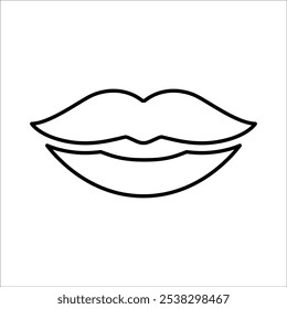 Human lips icon Line Vector graphics