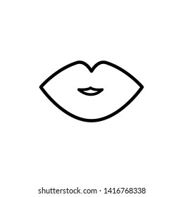 human lips icon. vector illustration eps10. flat design