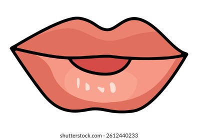 Human lips isolated on a white background