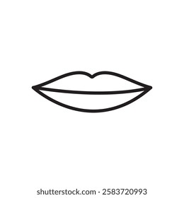 Human lips, senses icon,vector simple linear illustration for web and app..eps