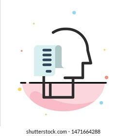 Human, List, Person, Schedule, Tasks Abstract Flat Color Icon Template
