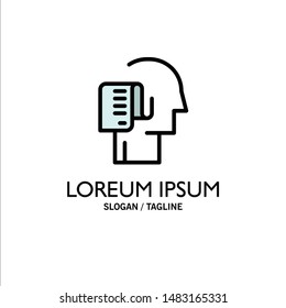 Human, List, Person, Schedule, Tasks Business Logo Template. Flat Color