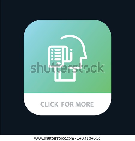 Human, List, Person, Schedule, Tasks Mobile App Button. Android and IOS Line Version