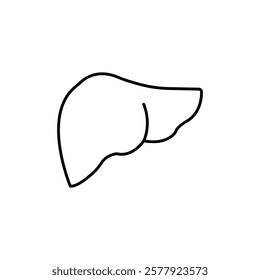 Human liver icon Flat illustration sign