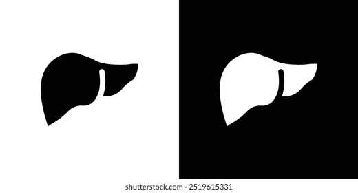Human liver icon linear logo isolated