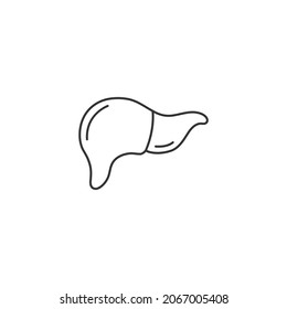 Logo-Design des menschlichen Leber-Symbols, Vektorgrafik