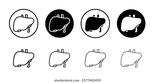 Human liver icon Vector logo set flat