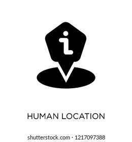 Human Location icon. Human Location symbol design from Maps and locations collection. Simple element vector illustration on white background.