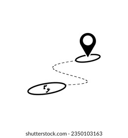 Human location icon. Vector illustration. EPS 10.