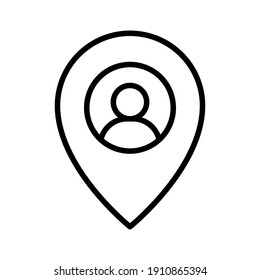 Human, location, person icon vector image. Can also be used for Maps and Location. Suitable for use on web apps, mobile apps and print media.