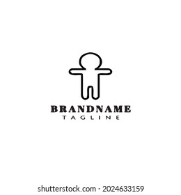 human logo cartoon design icon modern vector illustration