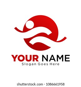 Human Logo with colorful illustration