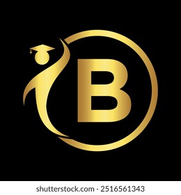 O logotipo humano combina com o modelo de vetor da letra B