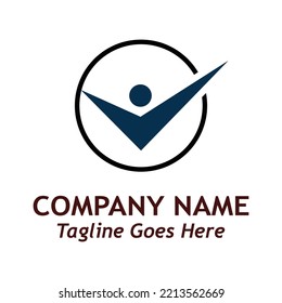 Human Logo, Company Logo Example, A Simple Vector Design